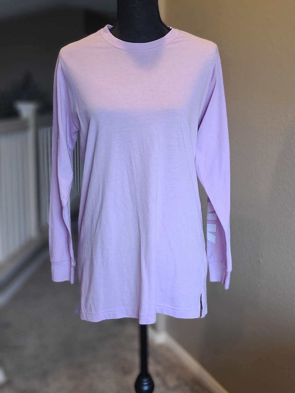 PINK Victoria's Secret Pastel Lilac Long-Sleeve Crew Tee